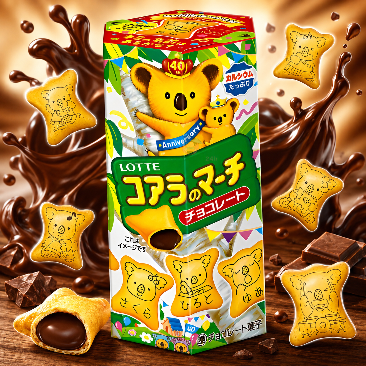 Galletas Lotte Koala´s March con crema de chocolate