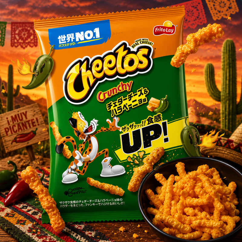 Cheetos Frito Lay Sabor Queso y Jalapeño