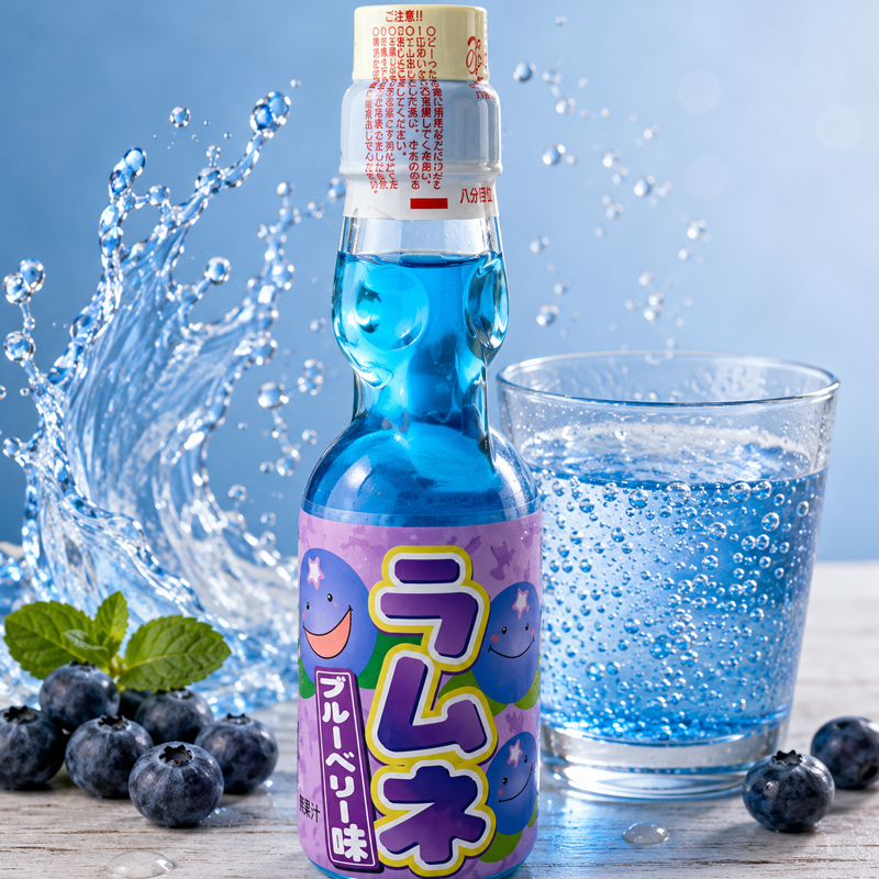 Ramune Hata Kosen Sabor Arándanos
