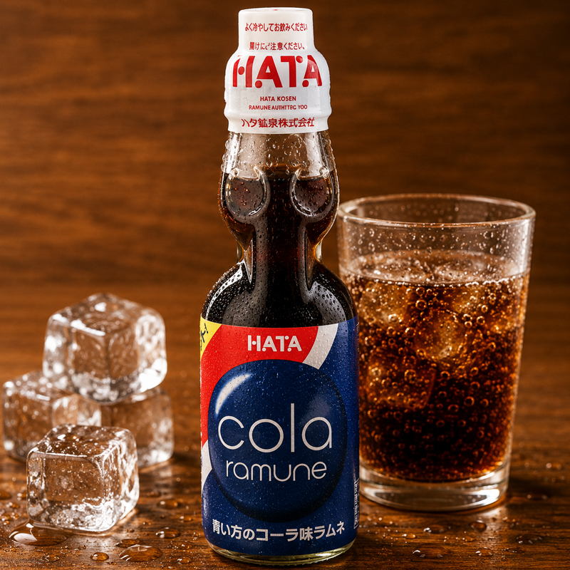 Ramune Hata Kosen Sabor Cola Azul