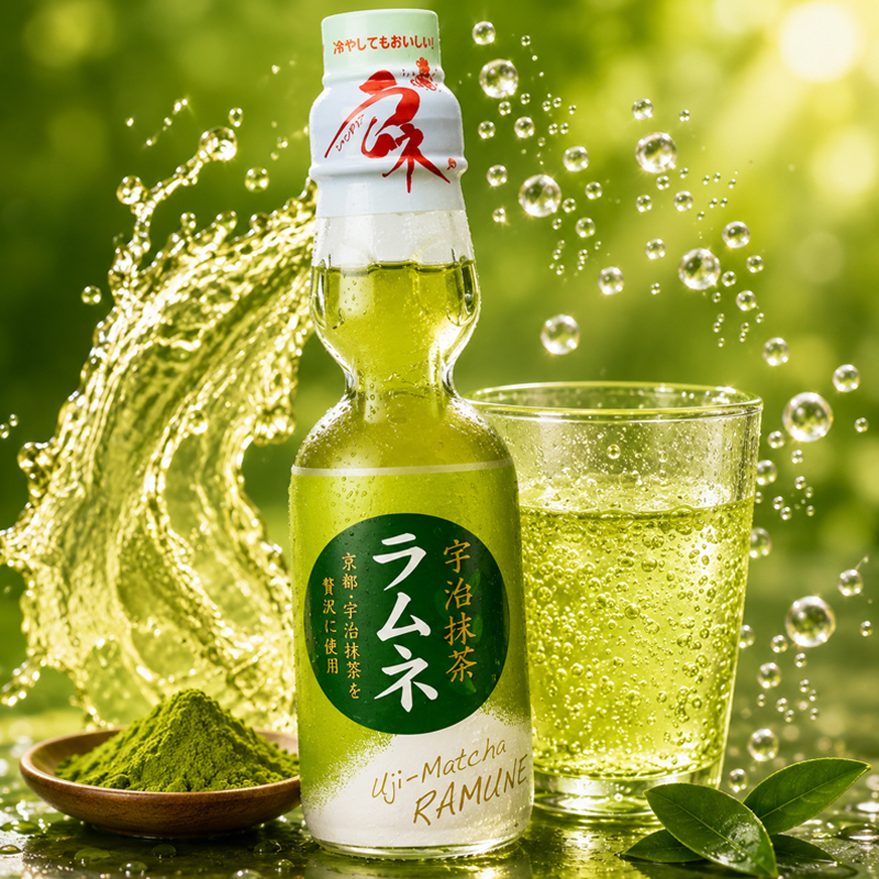 Ramune Hata Kosen Sabor Matcha | 200 ml